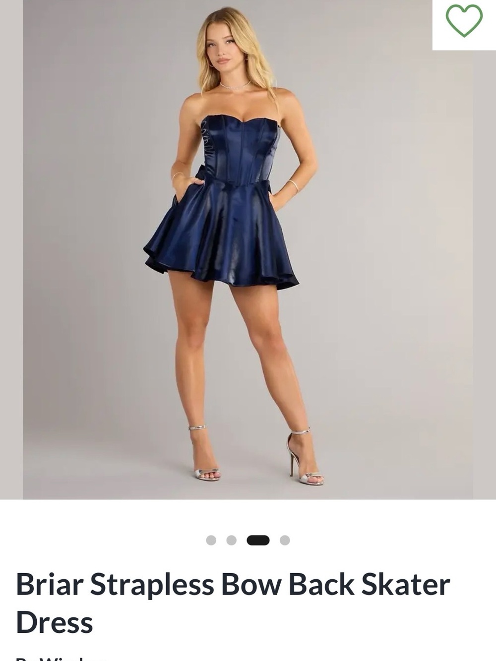 HOCO! Briar by Windsor Corset Strapless Bow Back Skater Dress - Navy





NWT